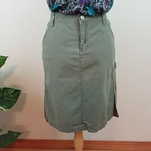 Unionbay Cargo Denim Green Skirt Size 11